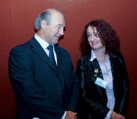 sffa_launch-pearce ALP member for Coogee, Paul Pearce MP, with the Sydney Food Fairness Alliance's Catriona McMillan