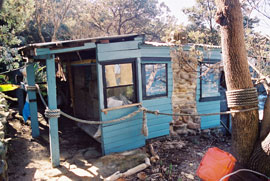 The hut above the Mens' Hut, western side. Late-1980s.