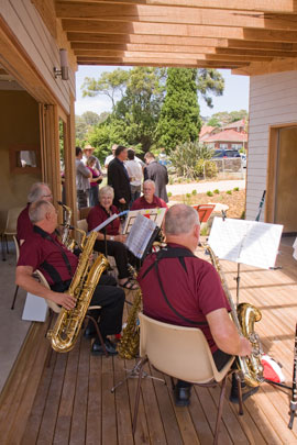 CPCG_opening_band A local band entertained those attending the opening day with jazz and popular tunes.
