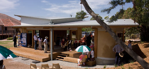 CPCG_opening_building3 Opening day crown at outdoor classroom.