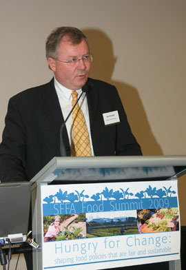 Food-Summit-Ian_Sinclair Planner and urban fringe farming advocate, Ian Sinclair.