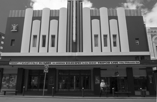 launceston-princess_theatre Launceston's Princess Theatre, one of the Art Deco buildings found among older structures.