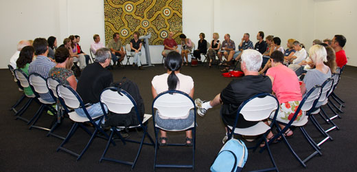 LS-1 The final session of Living Smart, prior to giving out certificates and enjoying tasty organic food, is to hear from representatives of local community groups so that course participants can learn what they do and why they do it and to fillow-up on after the course.