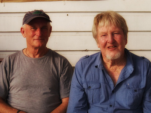 Bluey Fisher (right) with author.