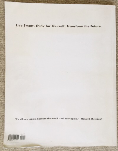Nice sentiments. Back cover, Whole Earth Catalog.