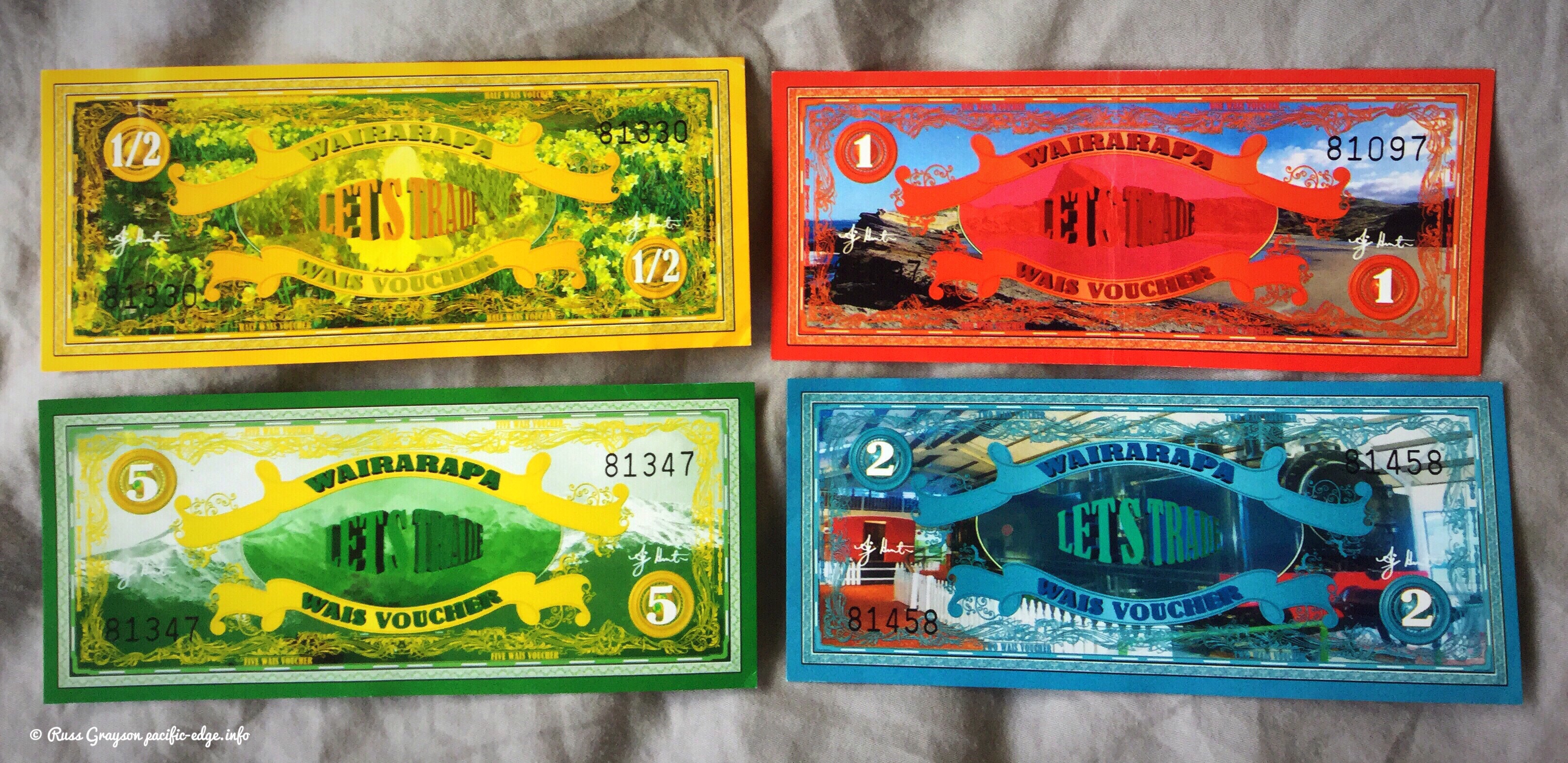 A LETS currency was issued in a part of New Zealand to facilitate community-based trading.
